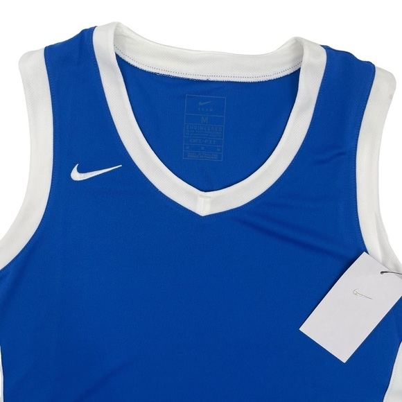 Nike Women's Size Medium White Blue  Elite Basketball Jersey AV2219-494 NWT - Picture 2 of 8